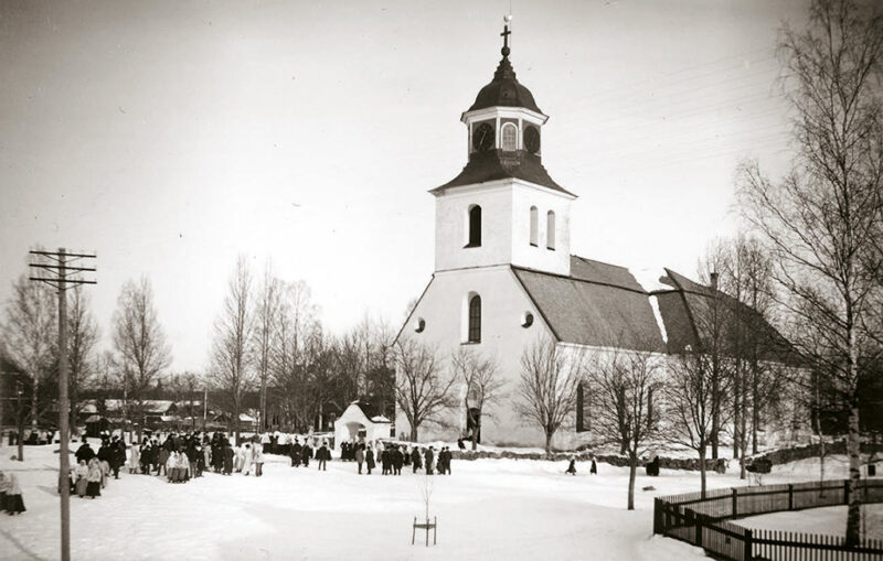 Sollerö kyrka. Foto: Karl Lärka, Mora bygdearkiv.